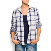 Mango Women's Check Shirt Navy - Košulje - kratke - $49.99  ~ 317,57kn