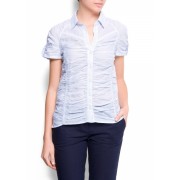 Mango Women's Cotton Gathered Shirt Cerulean - Košulje - kratke - $19.99  ~ 126,99kn