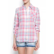 Mango Women's Cotton Shirt Pink - Košulje - kratke - $34.99  ~ 222,28kn