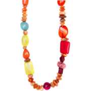 Mango Women's Coulored Stones Necklace Orange - Necklaces - $49.99 