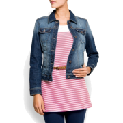 Mango Women's Distressed Effect Denim Jacket Dark Denim - Jacket - coats - $79.99 