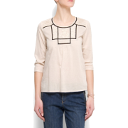 Mango Women's Embroidery Blouse Neutral - Košulje - kratke - $49.99  ~ 317,57kn