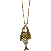Mango Women's Fish Necklace Gold - Ogrlice - $19.99  ~ 17.17€