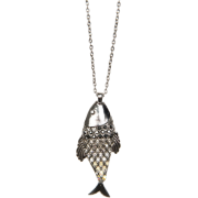 Mango Women's Fish Necklace Silver - Collane - $19.99  ~ 17.17€