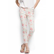 Mango Women's Floral Print Super Slim Jeans Mint - Jeans - $59.99 