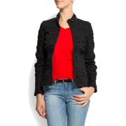 Mango Women's Gathered Jacket Black - Jacket - coats - $59.99 