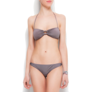 Mango Women's Knots Bandeau Top Asphalt - Kostiumy kąpielowe - $29.99  ~ 25.76€
