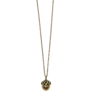Mango Women's Long Acorn Necklace Silver - Collane - $9.99  ~ 8.58€
