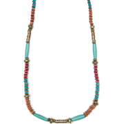 Mango Women's Long Necklace Colored Beads - Necklaces - $24.99 