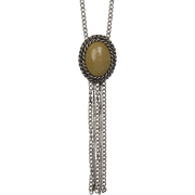 Mango Women's Long Oval Stone Necklace Beige - Colares - $24.99  ~ 21.46€