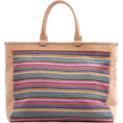 Mango Women's Multicolor Striped Shopper Handbag - Hand bag - $59.99 