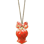 Mango Women's Owl Necklace Coral - Ожерелья - $19.99  ~ 17.17€