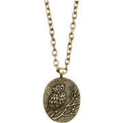 Mango Women's Owl Necklace Gold - Necklaces - $19.99 