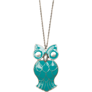 Mango Women's Owl Necklace Turquoise - Colares - $19.99  ~ 17.17€
