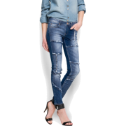 Mango Women's Patchwork Jeans Medium Denim - Jeans - $69.99  ~ 60.11€