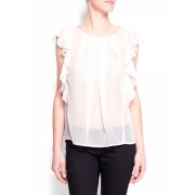 Mango Women's Ruffled Sleeves Blouse ICE - Košulje - kratke - $44.99  ~ 285,80kn