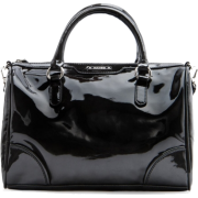 Mango Women's Shiny Bowling Handbag Black - Hand bag - $59.99 