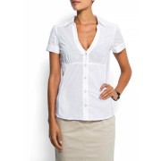 Mango Women's Short Sleeve Shirt White - Košulje - kratke - $19.99  ~ 126,99kn