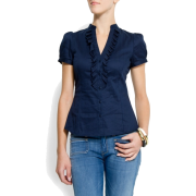 Mango Women's Short Sleeves Shirt Navy - Košulje - kratke - $29.99  ~ 190,51kn