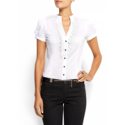 Mango Women's Short Sleeves Shirt White - Košulje - kratke - $29.99  ~ 190,51kn