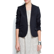 Mango Women's Slim-fit Cotton Blazer Black - Jacket - coats - $69.99 