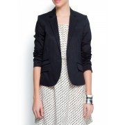 Mango Women's Slim-fit Cotton Blazer Black - Chaquetas - $69.99  ~ 60.11€