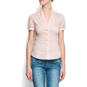 Mango Women's Slim-fit Short Sleeves Shirt Petal - Košulje - kratke - $21.99  ~ 139,69kn