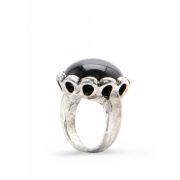 Mango Women's Stone Encrusted Ring Black - Rings - $9.99 