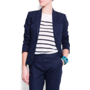 Mango Women's Suit Blazer Navy - Jacket - coats - $99.99 