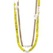 Mango Women's Tassel Necklace Lime - Ogrlice - $19.99  ~ 126,99kn