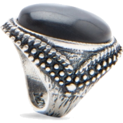 Mango Women's Vintage Style Ring Black - Obroči - $19.99  ~ 17.17€