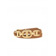 Maritime Gold-Tone And Leather Bracelet - Bracelets - $125.00 
