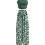 Matching Set Strapless Ruched top & pant - Kombinezoni - 