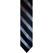 Men's Tommy Hilfiger Necktie Neck Tie Silk Black, Blue & Silver - Tie - $36.99 