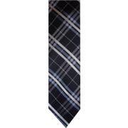 Men's Tommy Hilfiger Necktie Neck Tie Silk Navy, Blue & Silver Plaid - Tie - $36.99 