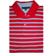 Men's Tommy Hilfiger Polo Shirt Size Large - XXL Short Sleeved Red, Blue & White Striped - Košulje - kratke - $48.99  ~ 311,21kn