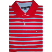 Men's Tommy Hilfiger Polo Shirt Size Large - XXL Short Sleeved Red, Blue & White Striped - Košulje - kratke - $48.99  ~ 311,21kn