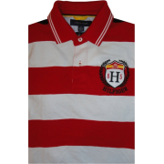 Men's Tommy Hilfiger Short Sleeve Shirt Red and White Rugby Slim Fit Size Large - Košulje - kratke - $69.50  ~ 441,50kn