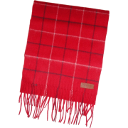 Men's Tommy Hilfiger Winter Muffler Scarf 100% Lambs Wool Red Plaid - Cachecol - $65.00  ~ 55.83€