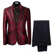 Mens 2 Piece Dinner Suits Shawl Collar 1 Button Red Dress Suit Smart Fit Tuxedo - Marynarki - $69.99  ~ 60.11€
