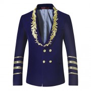 Mens Dress Jacket Double Breasted Shawl Collar Tuxedo Dinner Blazer Wedding Party Prom - Srajce - kratke - $38.99  ~ 33.49€