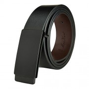 Mens Dress Leather Belt Plaque Buckle 35mm Width - Belt - $9.99 
