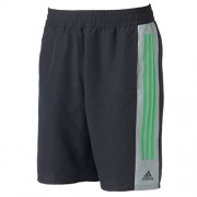 Men's adidas Colorblock Microfiber Volley Swim Trunks (LARGE, Charcoal/GREEN) - Shorts - $39.99 