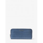 Mercer Crocodile-Embossed-Leather Continental Wallet - Wallets - $158.00 
