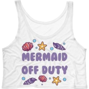 Mermaid Off Duty Seashell Crop - Ärmellose shirts - 