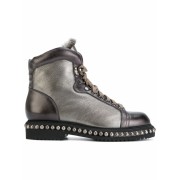 Metallic Lace-up Boots - 鞋 - $652.00  ~ ¥4,368.62