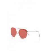 Metallic Top Bar Geometric Sunglasses - Sunglasses - $5.99 