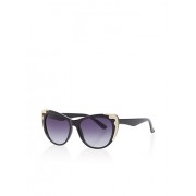 Metallic Trim Cat Eye Sunglasses - Sunglasses - $4.99 
