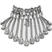 Metal necklace with crystals - Necklaces - $2,795.00 