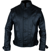 Michael Jackson Black Leather Jacket - Jacket - coats - $252.00 